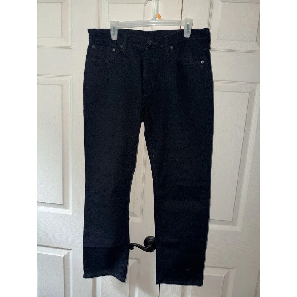 Levis 541 Athletic Fit Stretch Black Denim Jeans Mens Size 33 x 30